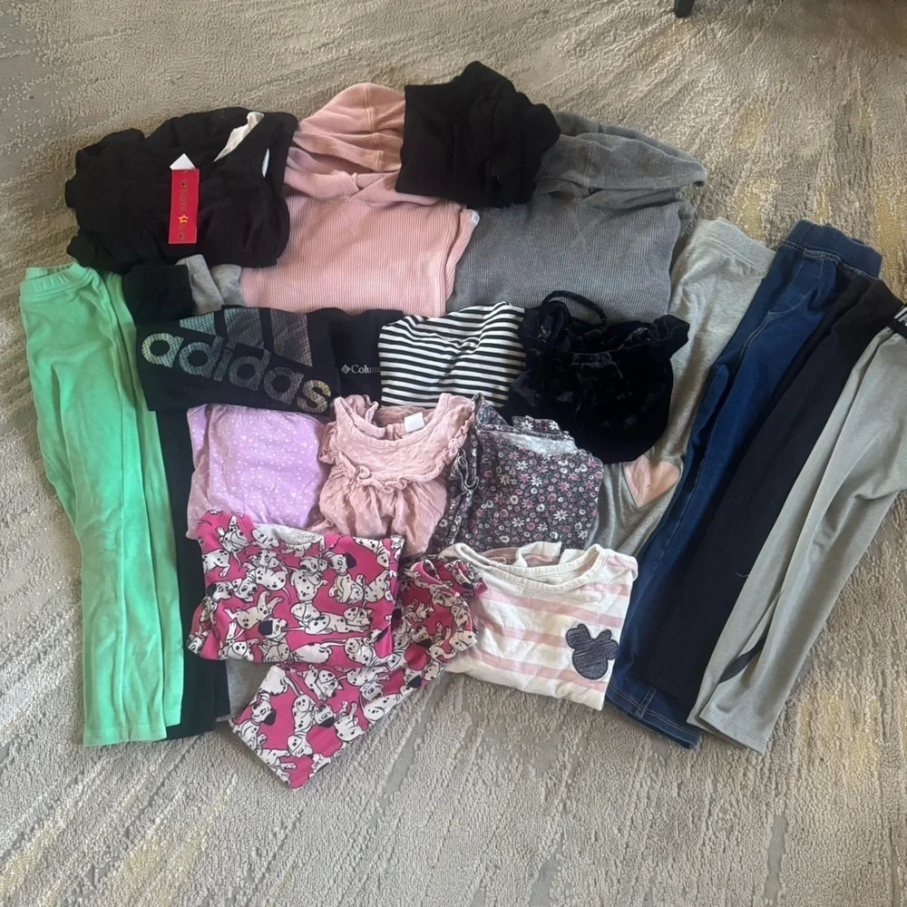 Girls clothes bundle long sleeve tops leggings pants Gap pjs 5